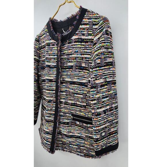 New NWOT Ann Taylor Tweed Full Zip Jacket Medium - Picture 3 of 9